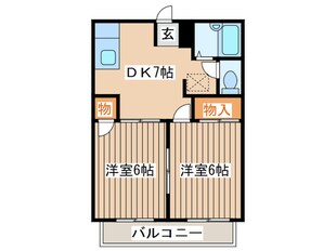 藤ハイツⅡの物件間取画像